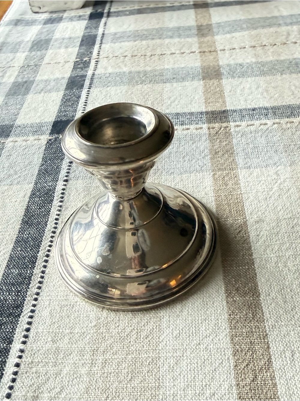 Vintage Sterling Silver Weighted Candlestick Holder